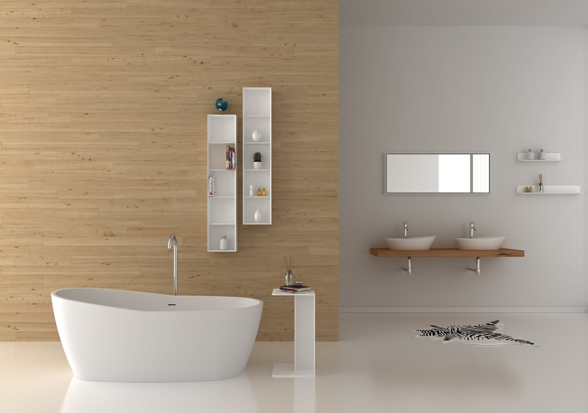 Gia Mid-Size Bath - Asymmetrical Sides - 1650mm - G6596
