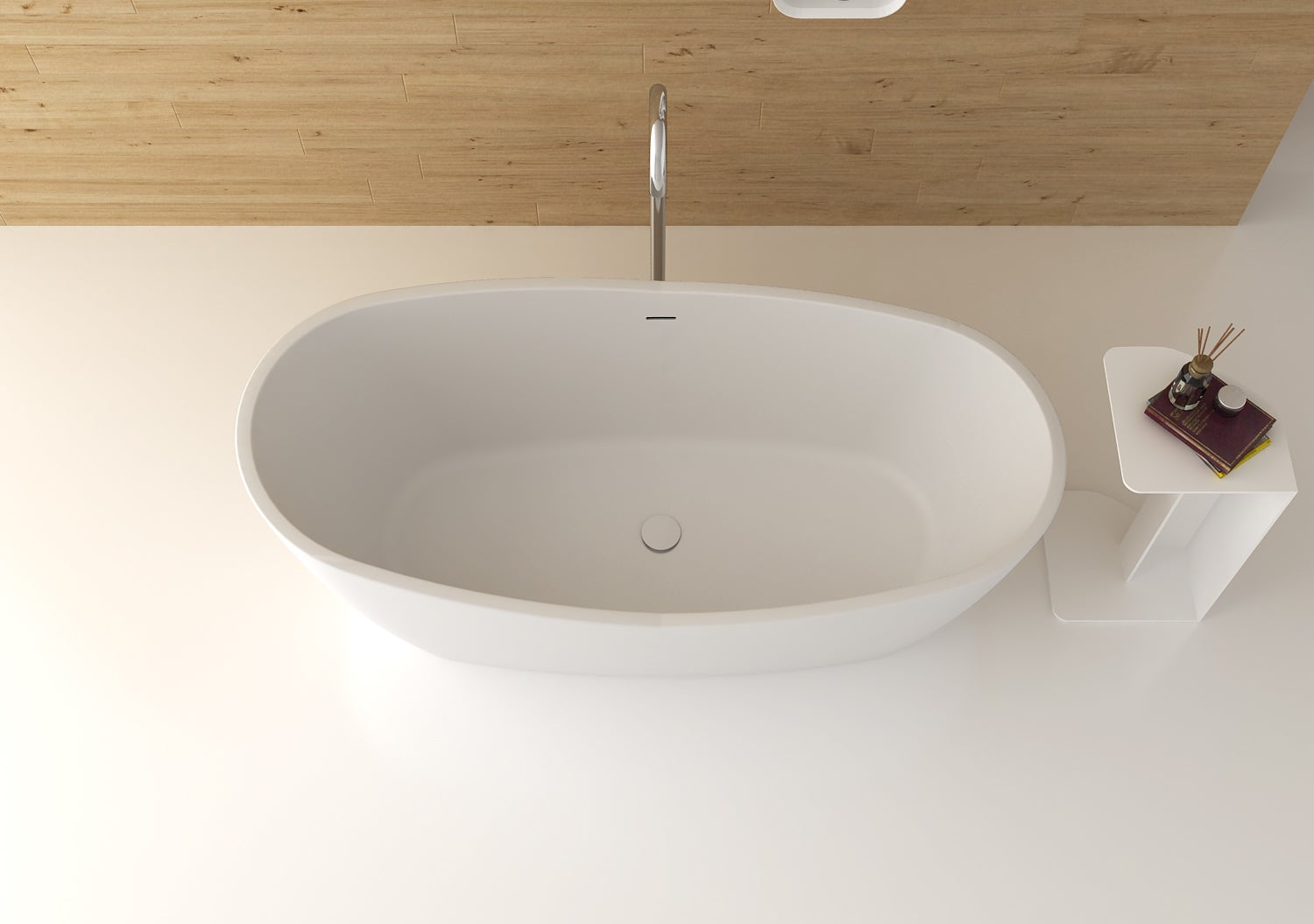 Gia Mid-Size Bath - Asymmetrical Sides - 1650mm - G6596