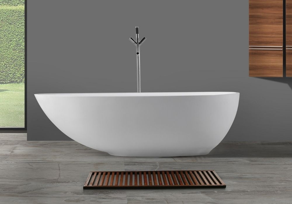 Hugi Modern Egg-shaped Bath - 1610mm - B033-A