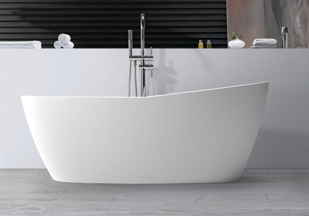 Hugi Stone Bath with Raised End - 1650mm - B063