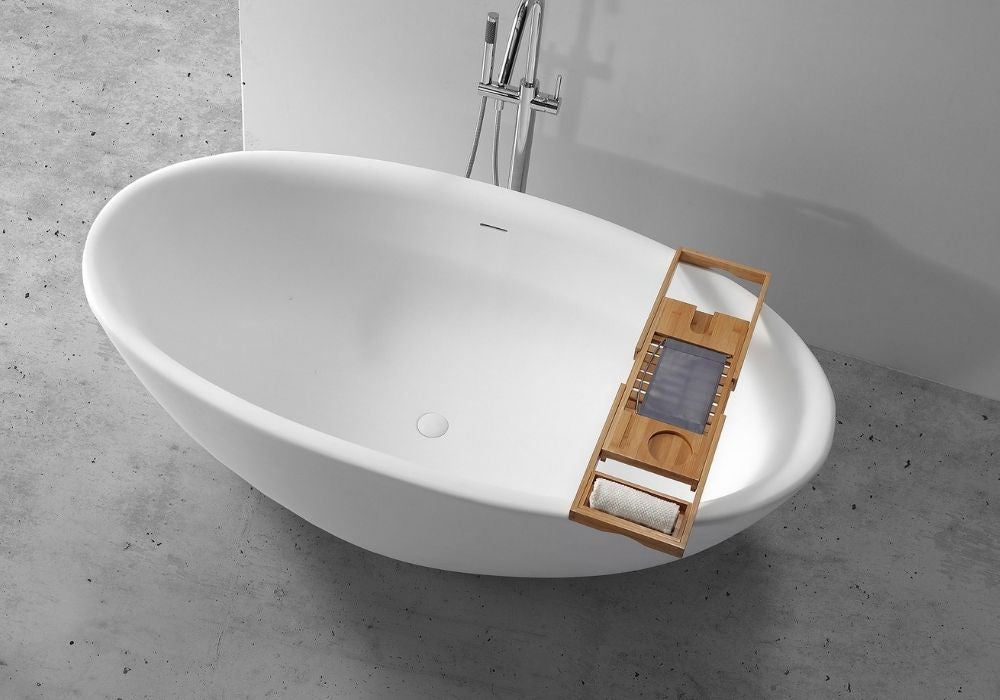 Extra Wide, Soft Curved Edged Stone Bath - 1710mm - B092