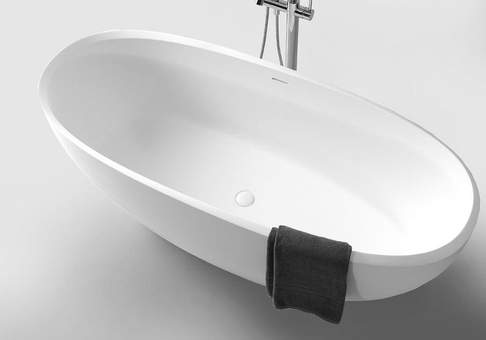 Ribbon Edge Freestanding Stone Bath - 1720mm - B096