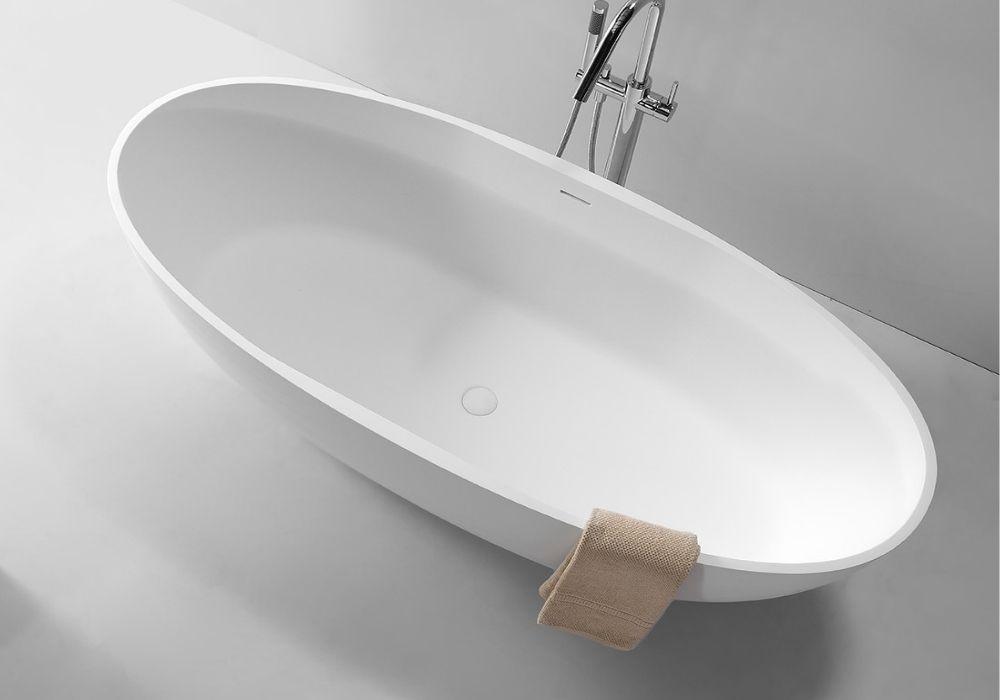 Slender & Elegant Hugi Stone Bath - 1710mm - B097