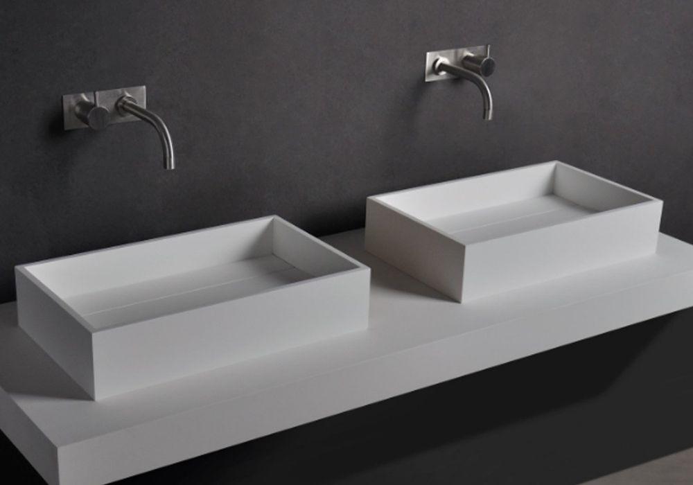 Hugi Benchtop Basin - Square Corners - 500mm - B1329