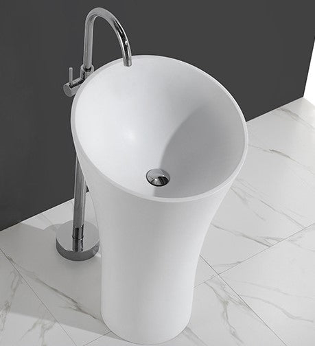 Hugi Freestanding Stone Basin - 910mm - B1394-1