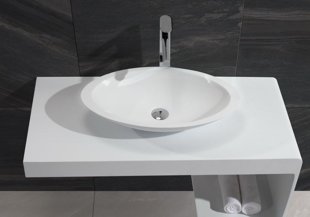 Hugi Polymarble Solid Surface Basin - 1000mm - B1396