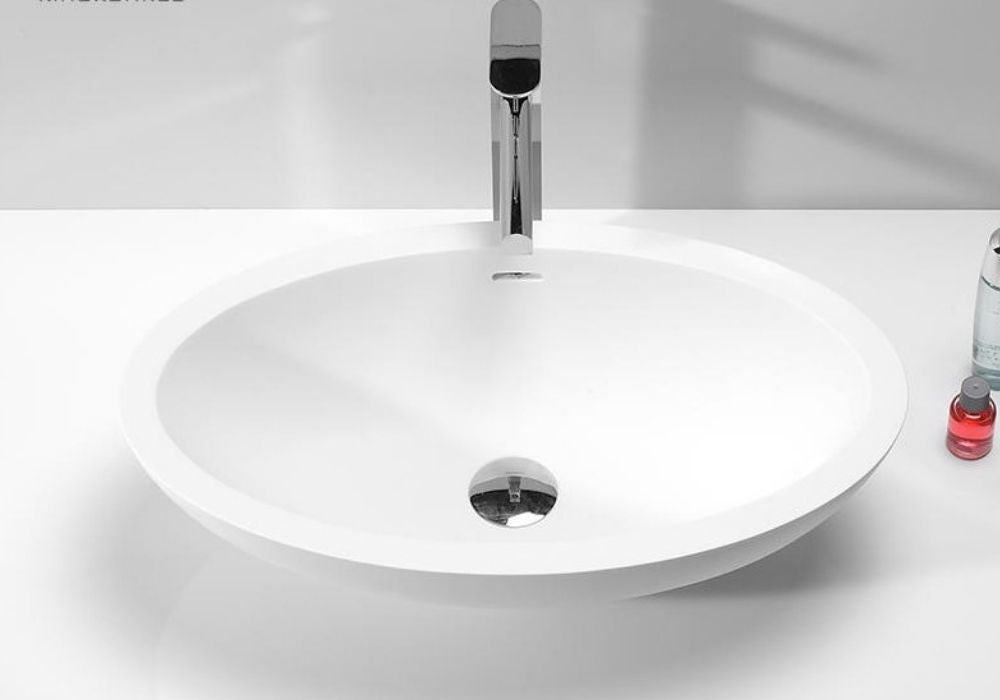 Hugi Classic Oval Concrete Basin - 600mm - B1510