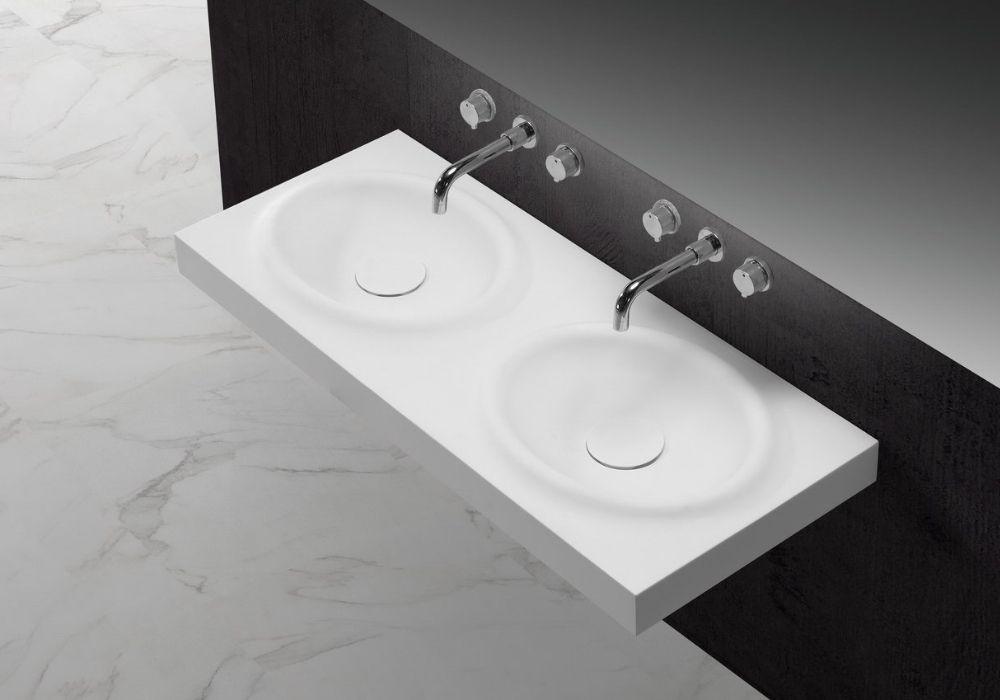 Hugi Slimline Double Wall-Hung Basin - 1200mm - B1542