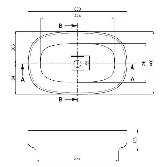 Toka Lite CSB60-630 Natural Stone Basin Architect Design