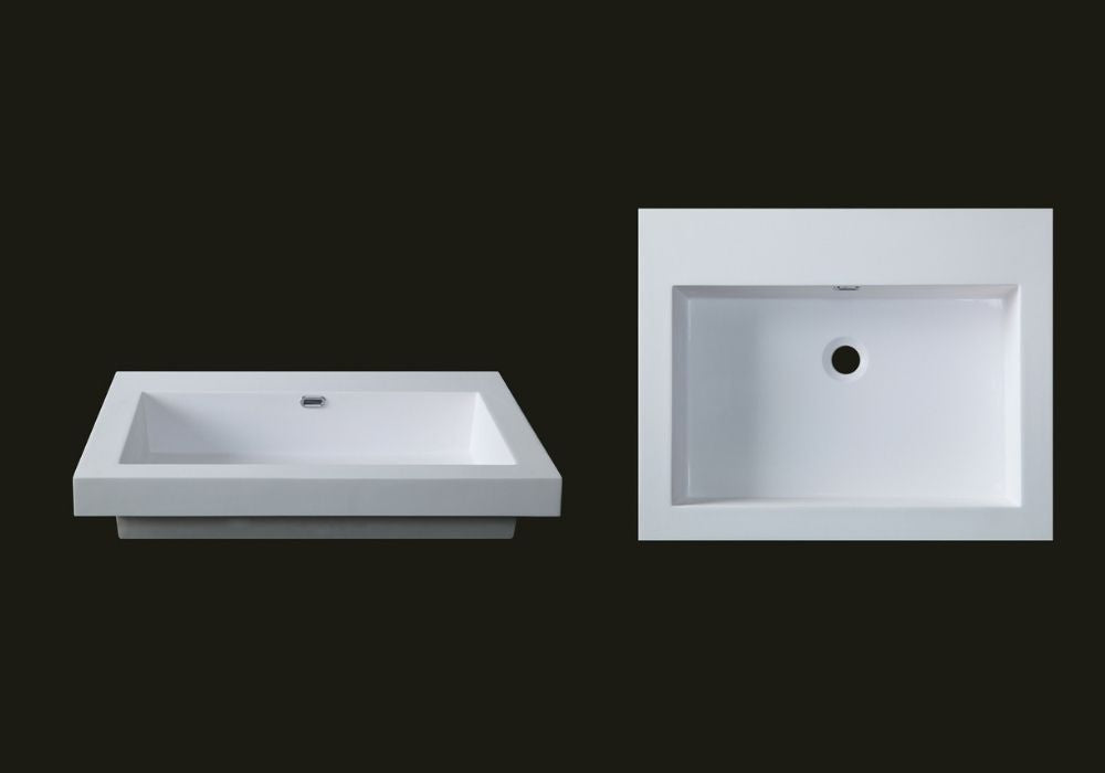 Toka Lite Semi built-in Stone Basin - 593mm - CSB43