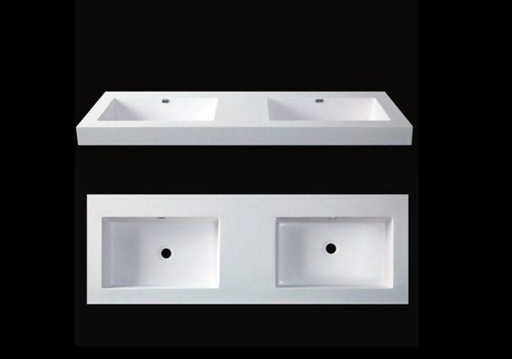 Toka Lite Large Double Benchtop Basin - 1380mm - CSB49