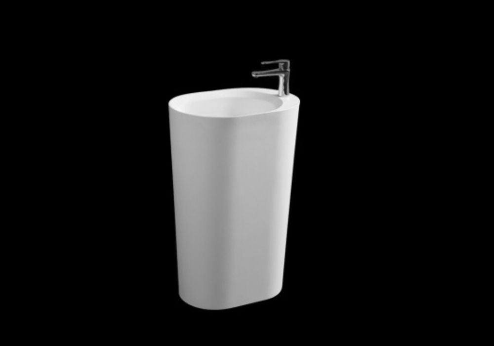 Toka Lite Oval Shaped Freestanding Stone Basin - 830mm - CSB86