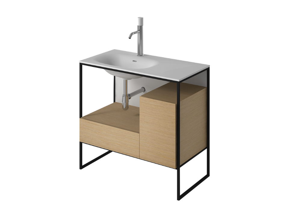 Floorstanding Vanity & Basin w/ Two Drawers - 900mm - G2701-0