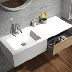 Wall Hung Vanity & Solid Basin w/ Storage Drawer - 1200mm - G38483-3