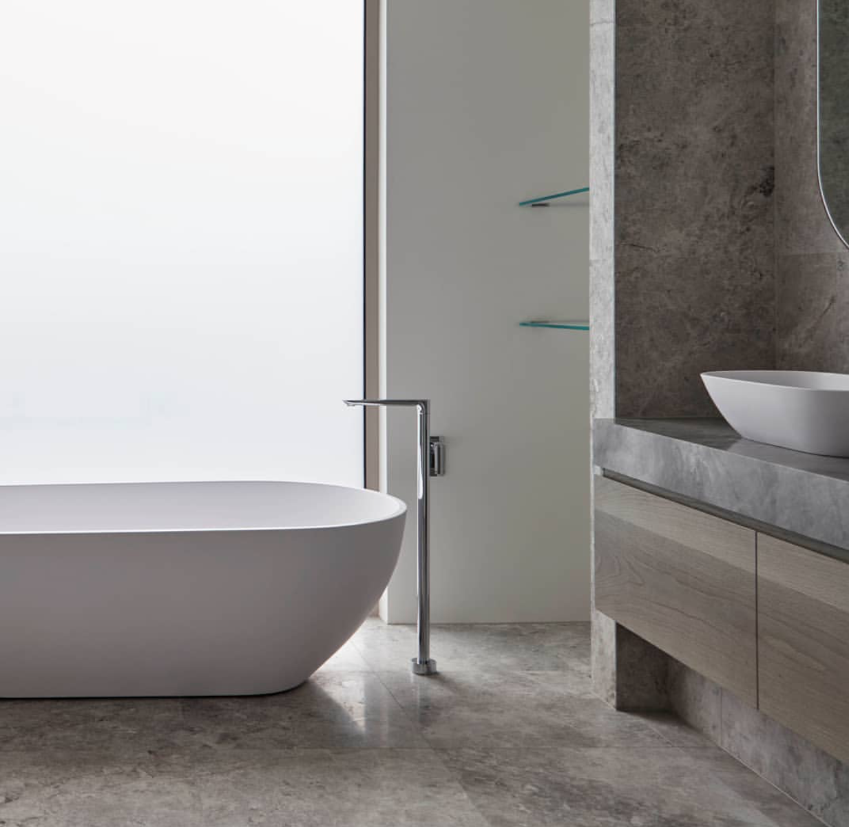 Justina ST12 stone bath - 1600mm - Various colours