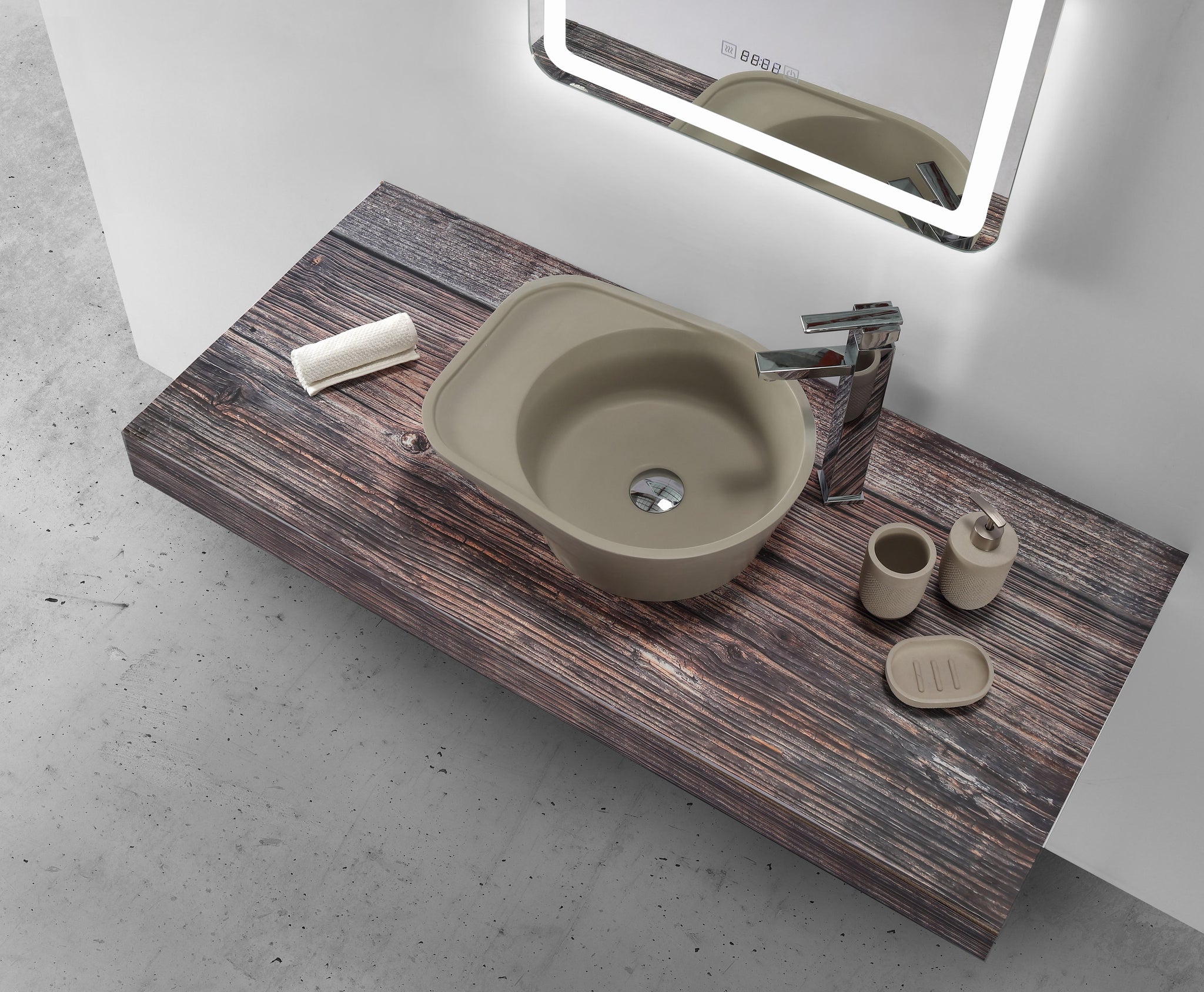 Hugi Unique Circular Basin - Matte White or Coloured - 445mm - B1162