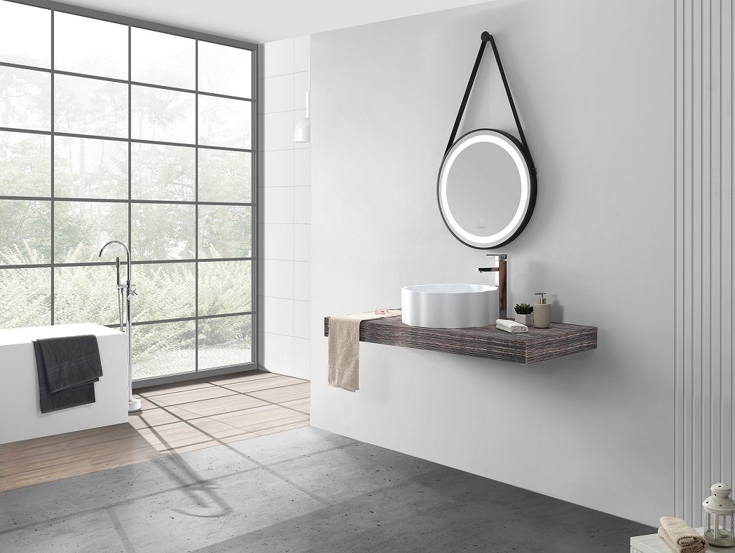 Polymarble Modern Wash Basin - Matte White - 460mm - B1163