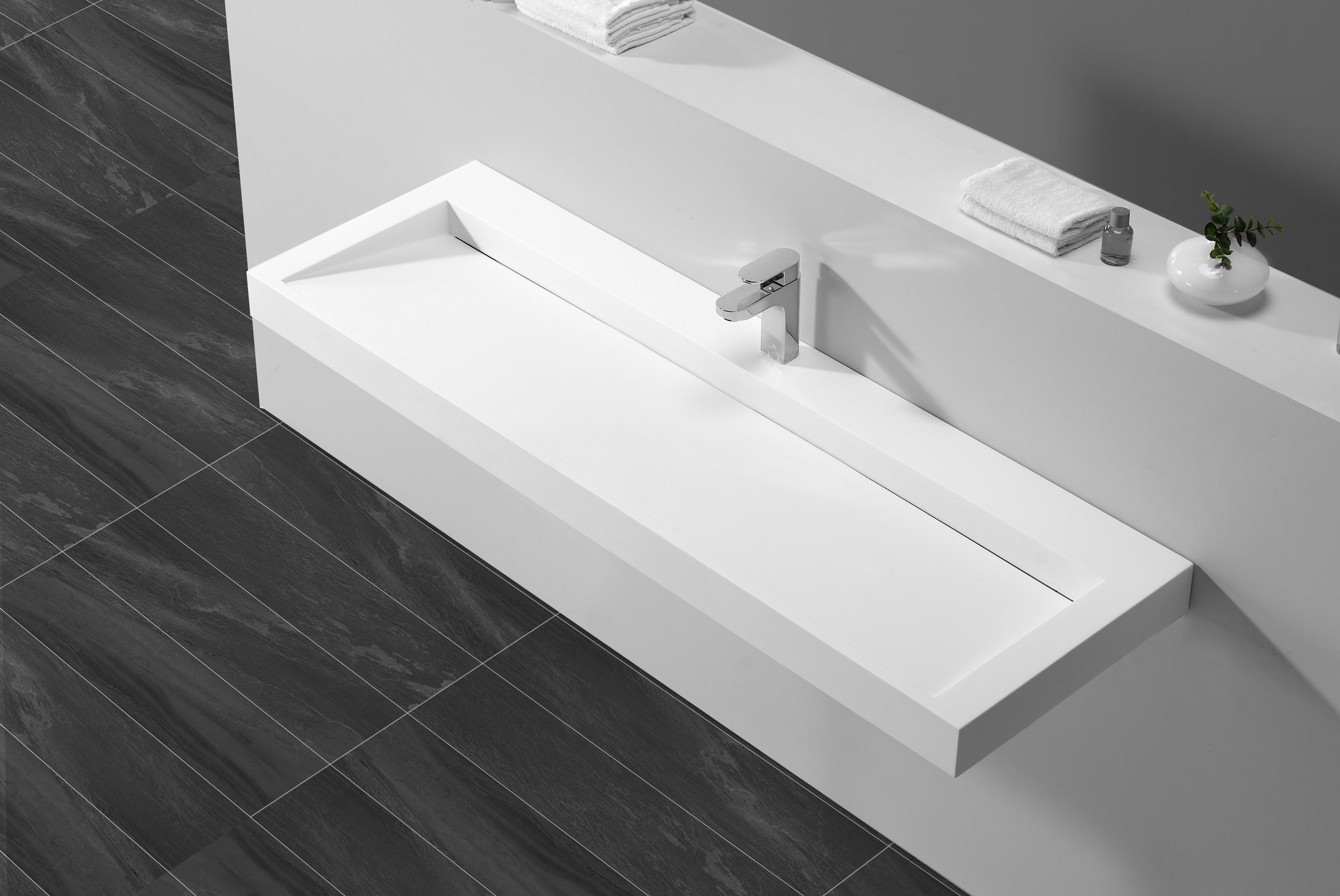 Slim Wall Hung Basin - 1600mm - B1265-2