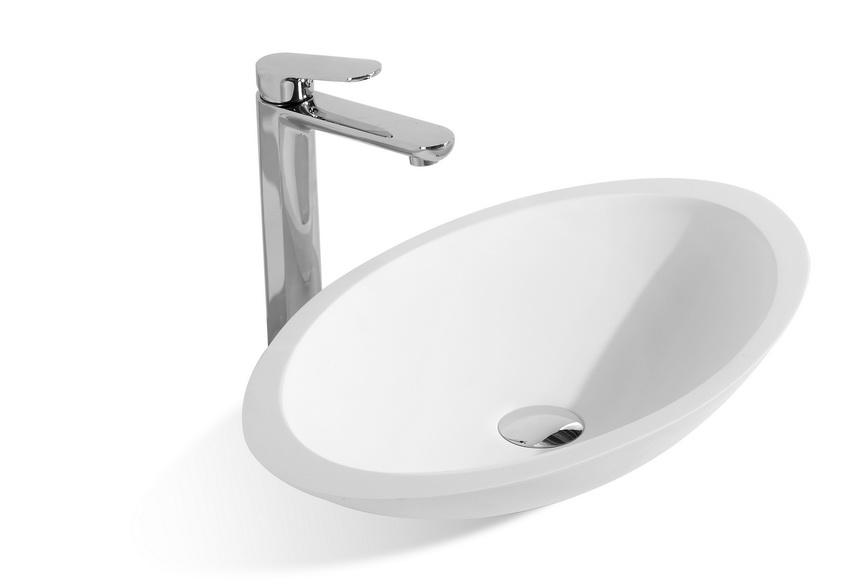 Hugi Solid Stone Basin - Wide Edge - 590mm - B1301