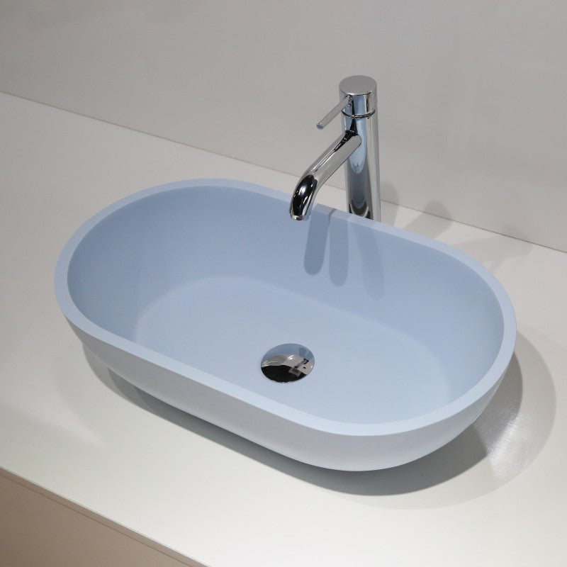 Hugi Sky Blue Stone Basin - 560mm - B1312