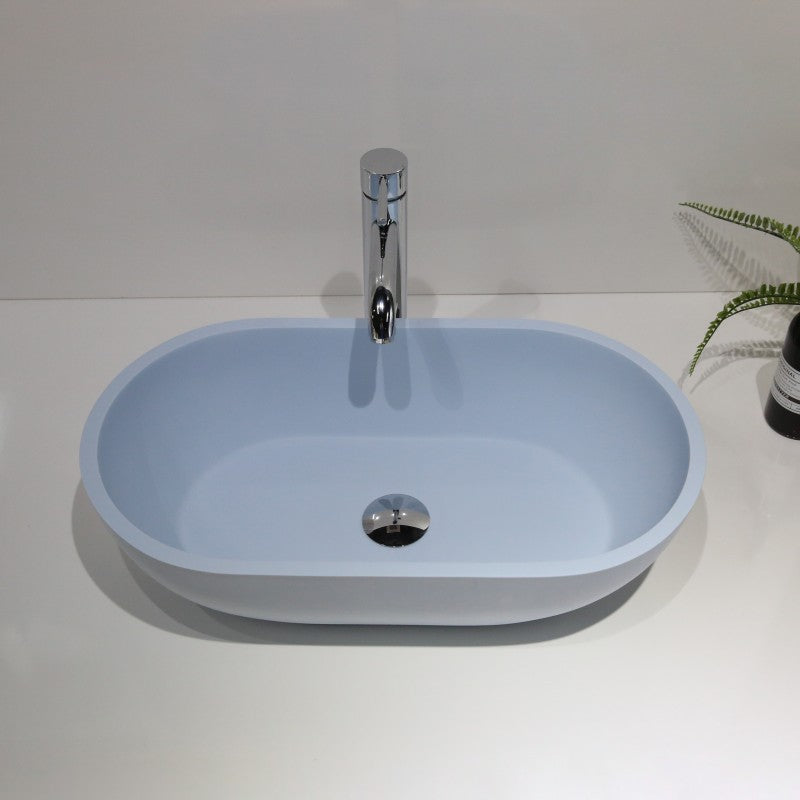 Hugi Sky Blue Stone Basin - 560mm - B1312