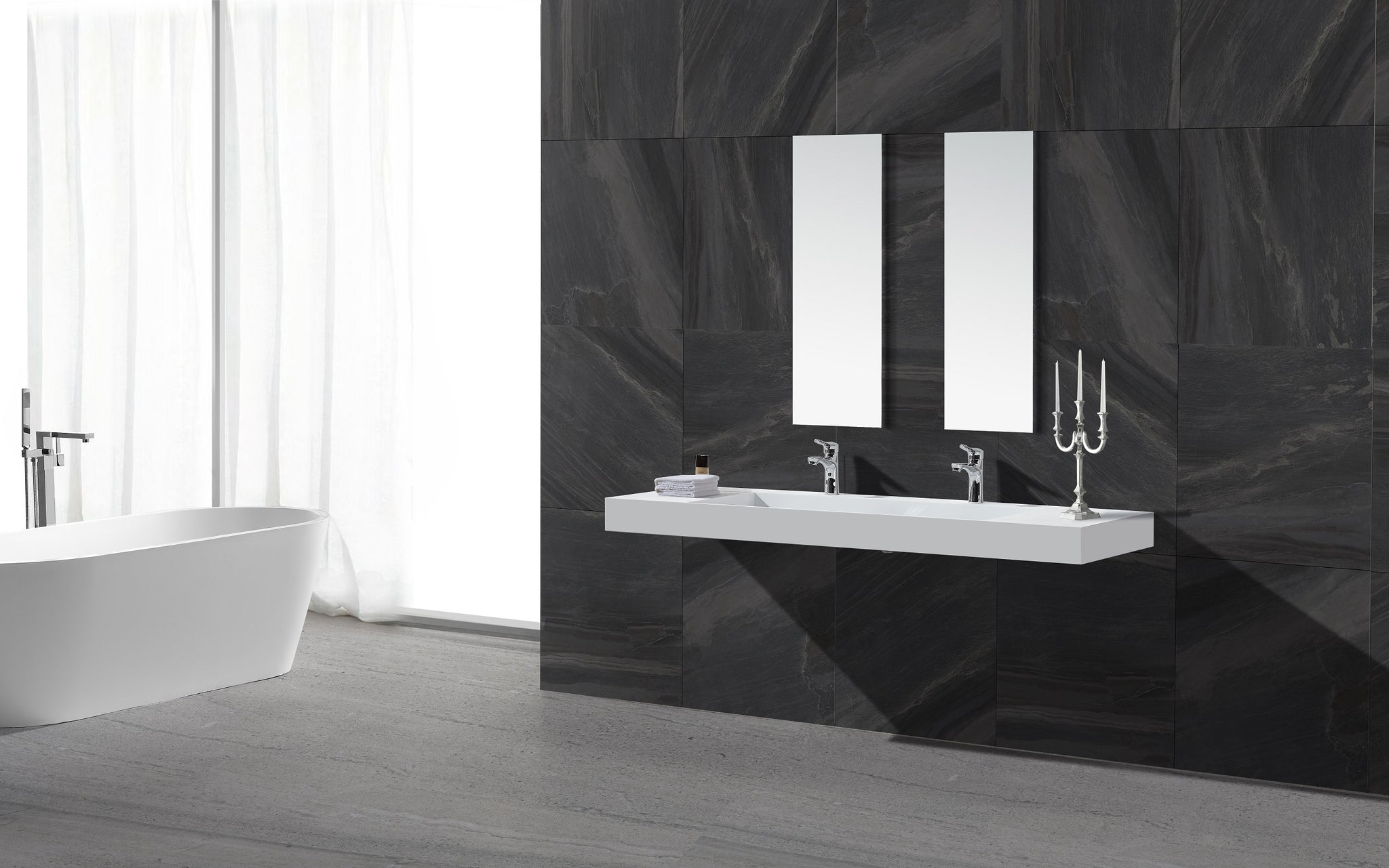 Wall Hung Basin - Extra Long 1845mm - B1378