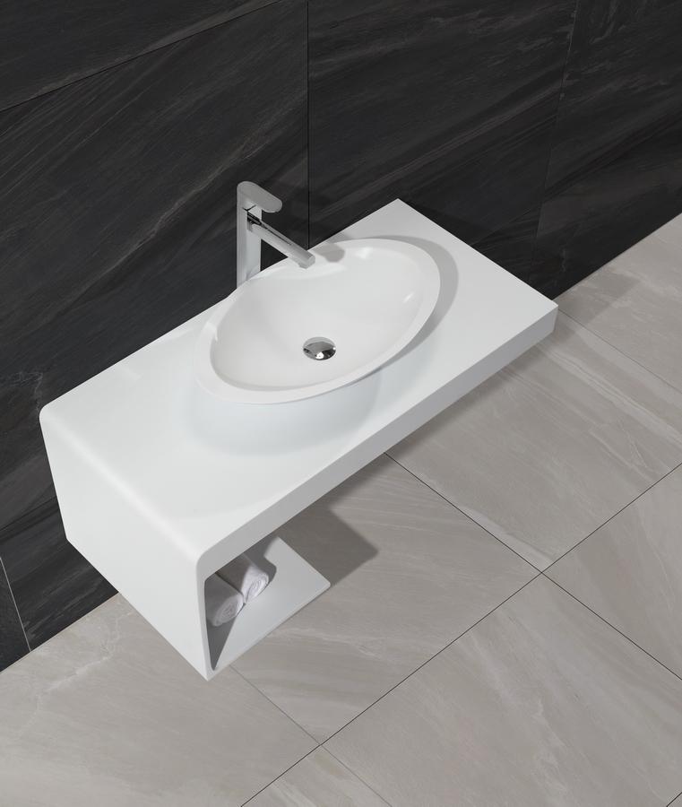 Hugi Polymarble Solid Surface Basin - 1000mm - B1396