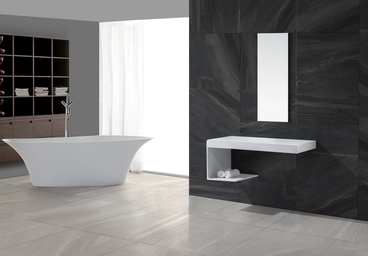 Hugi Polymarble Solid Surface Basin - 1000mm - B1396