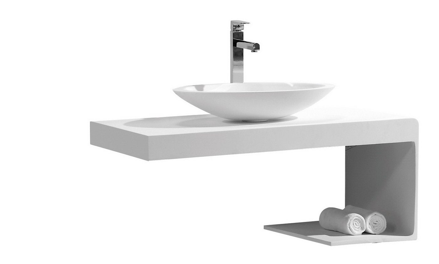 Hugi Polymarble Solid Surface Basin - 1000mm - B1396