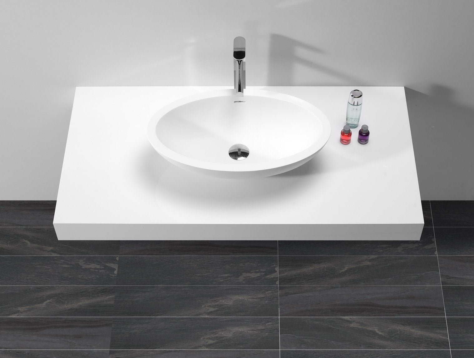 Polymarble stone basin