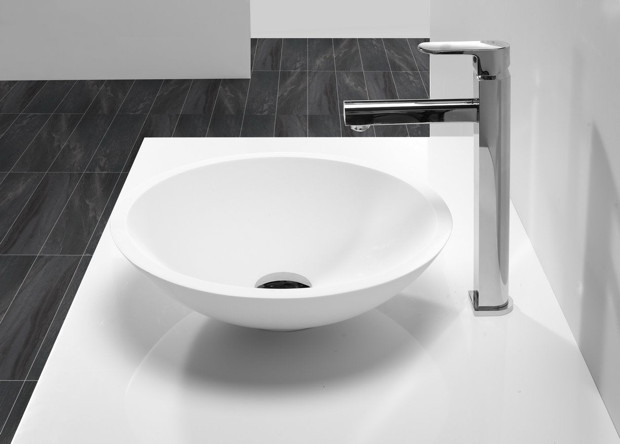 Hugi Above Counter Basin - Petite, Matte White - 405mm - B1516