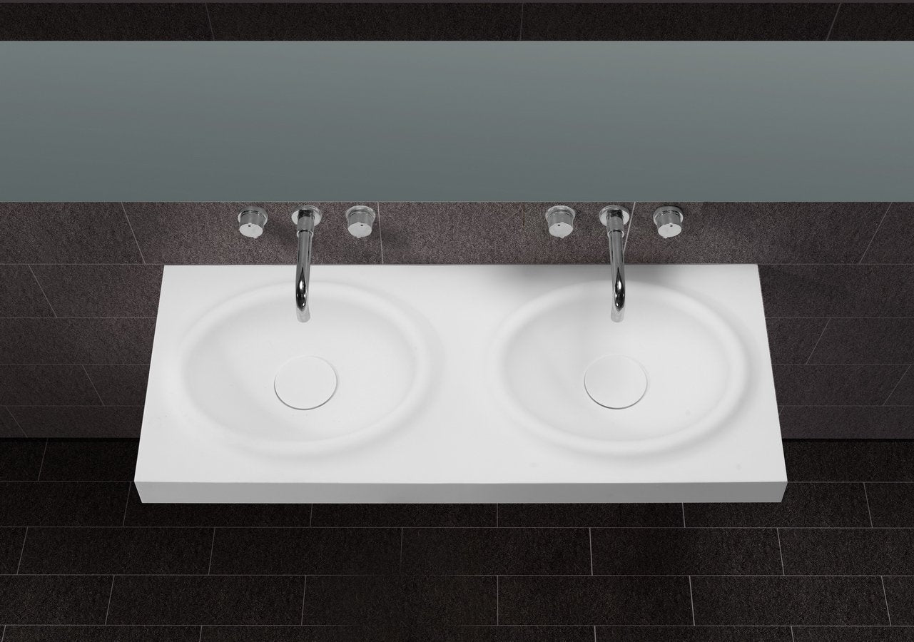 Hugi Slimline Double Wall-Hung Basin - 1200mm - B1542