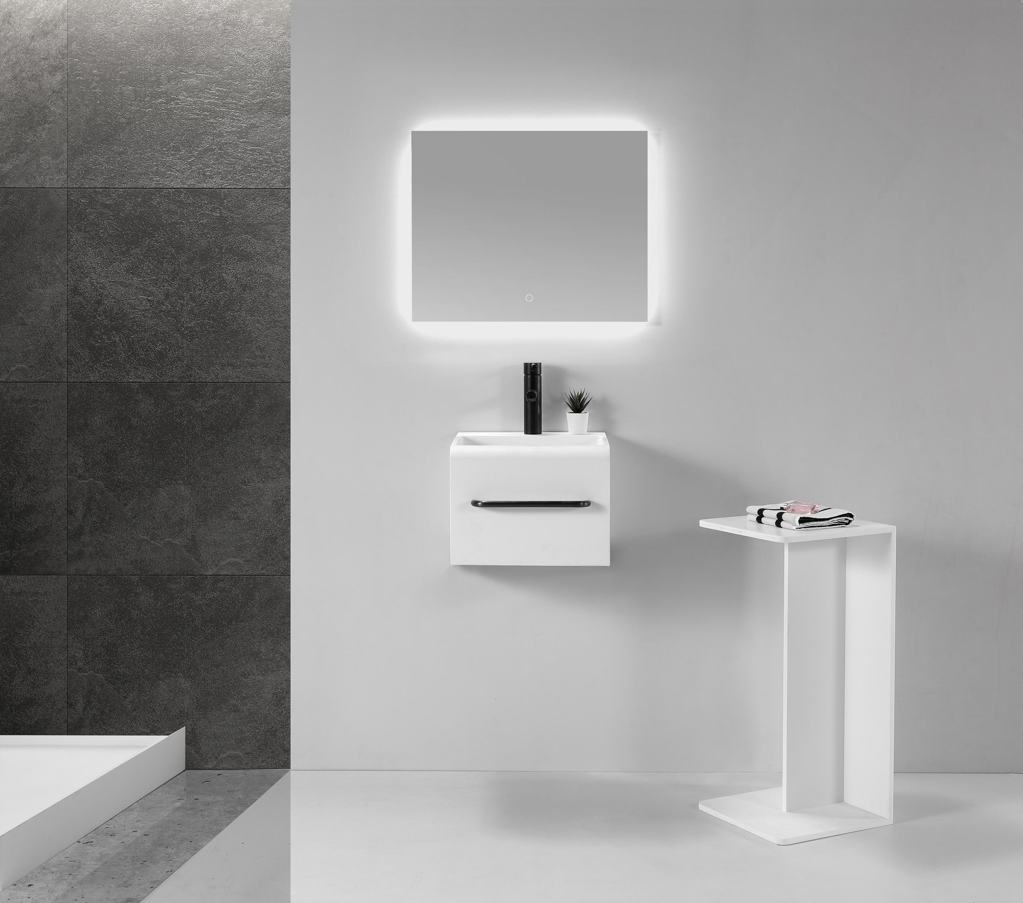 Hugi Basin - Stylish & Simple with Towel Rail - 400mm - B1600