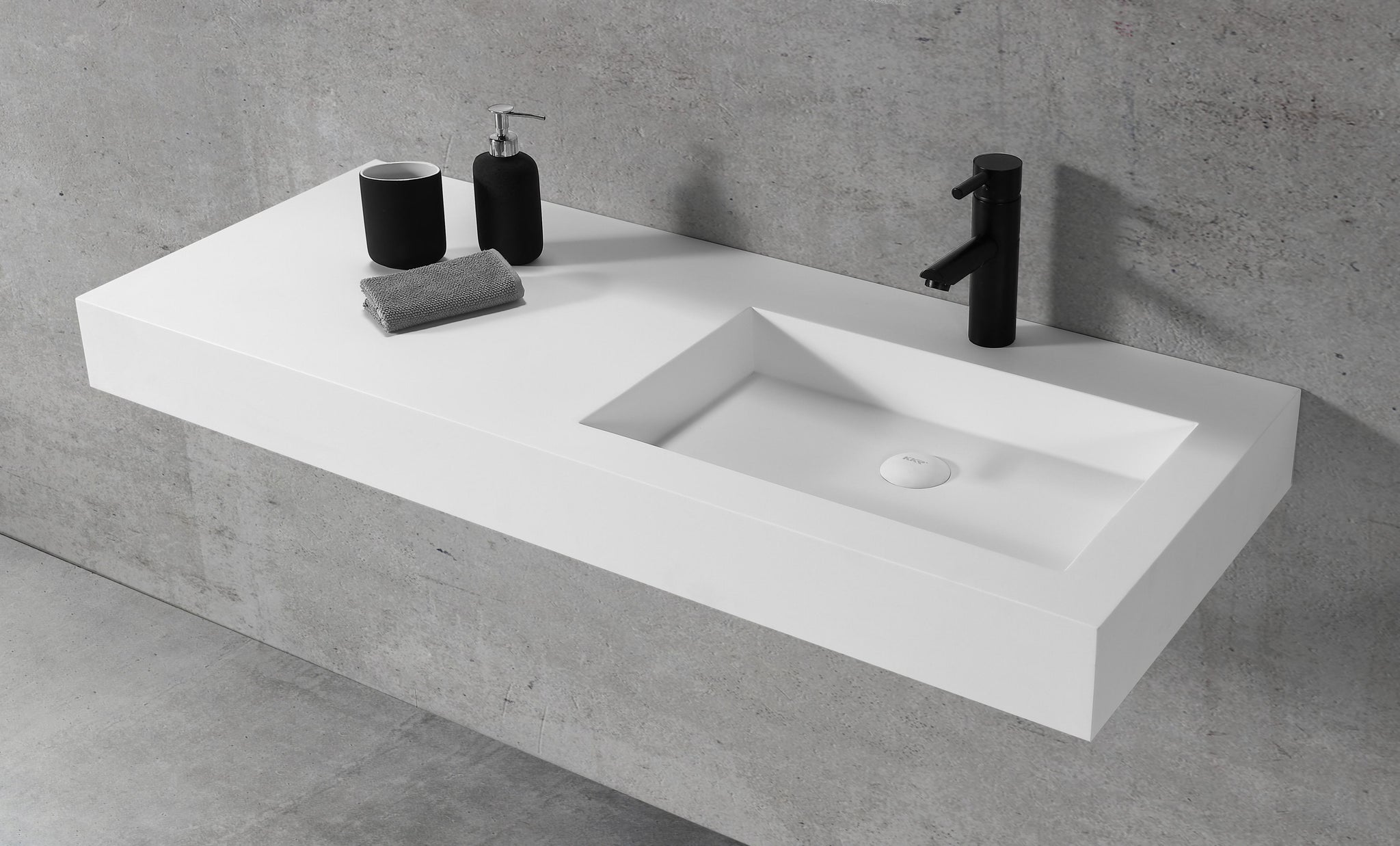 Wall Hung Stone Basin - 1200mm - B1534-R