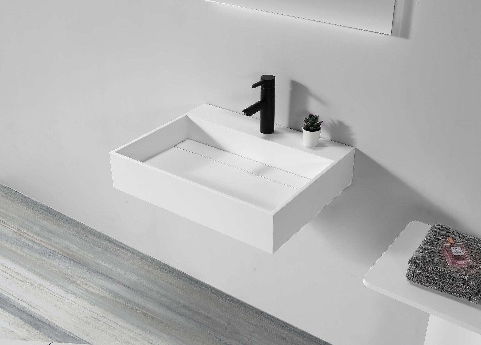 Thin Edge Wall Hung Basin - 620mm - B1602