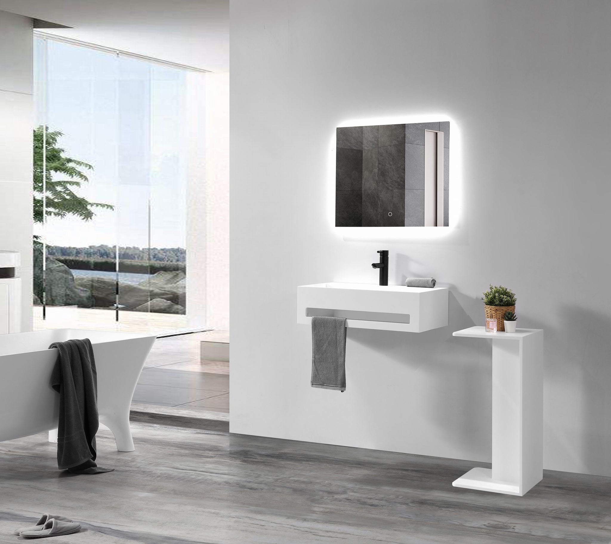 Hugi Wall Hung Basin - Powder Room Basin - 700mm - B1603
