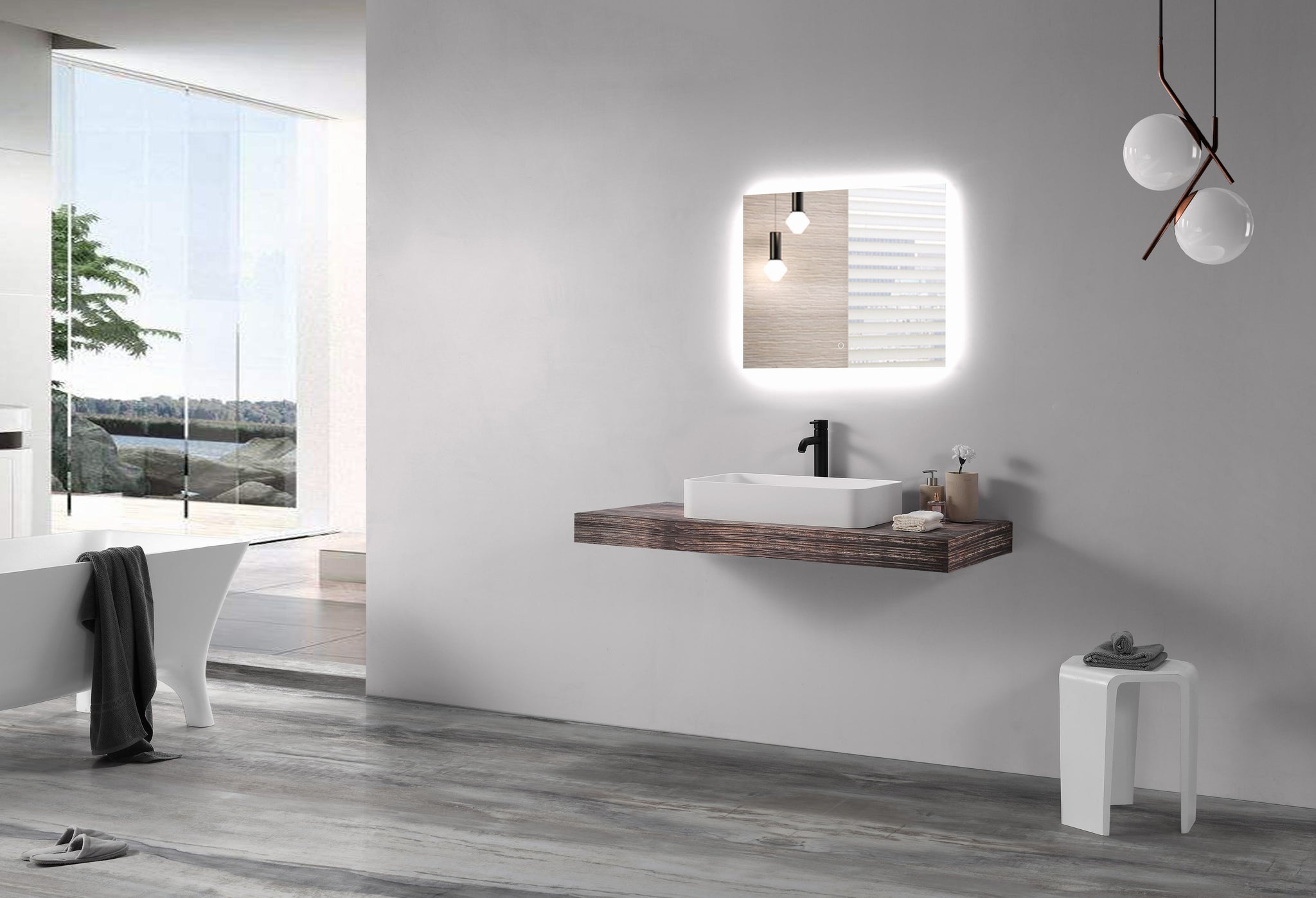 Thin Edge Rectangular Basin - 600mm - B1700-2