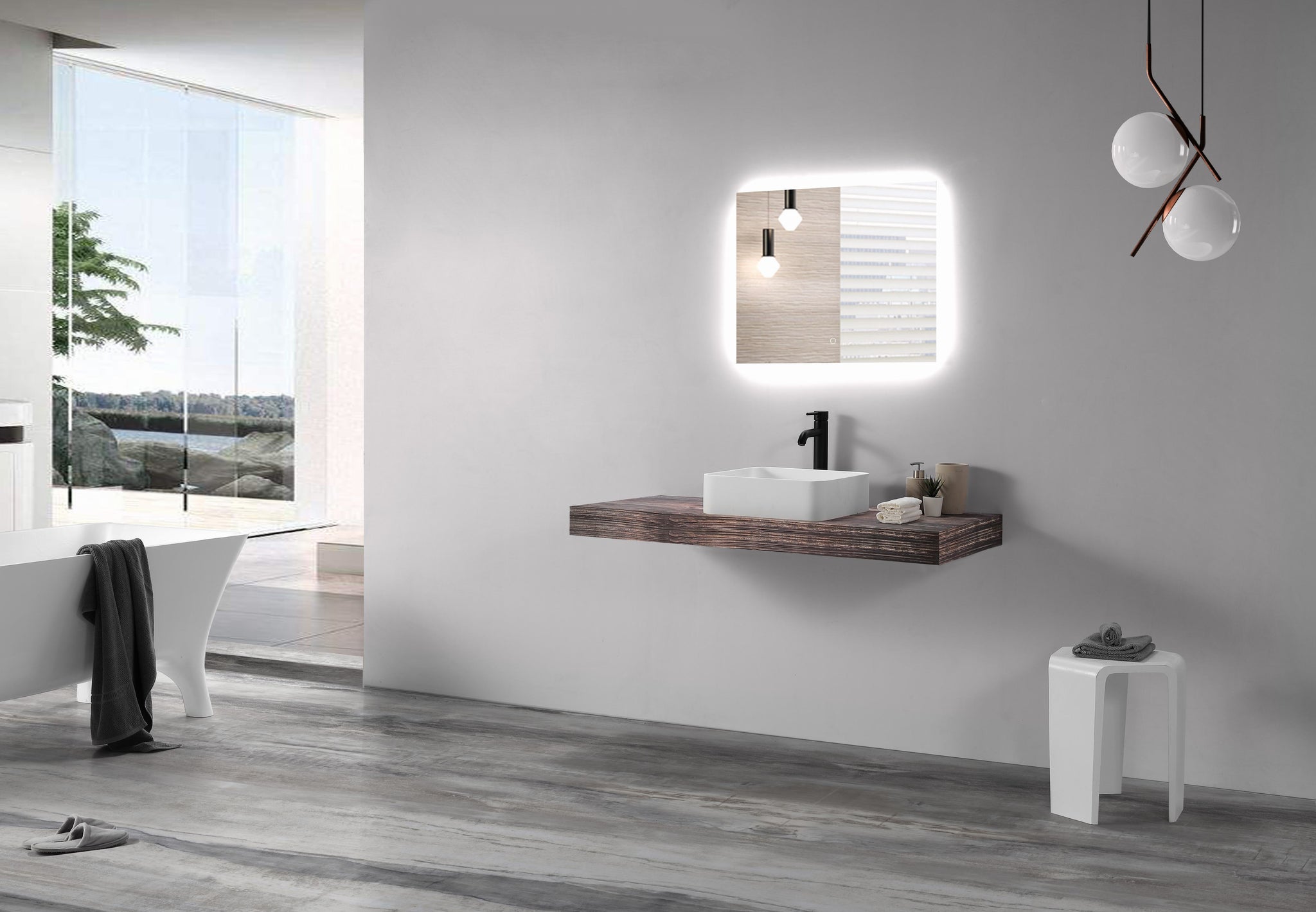 Thin Edge Rectangular Basin - 600mm - B1700-2