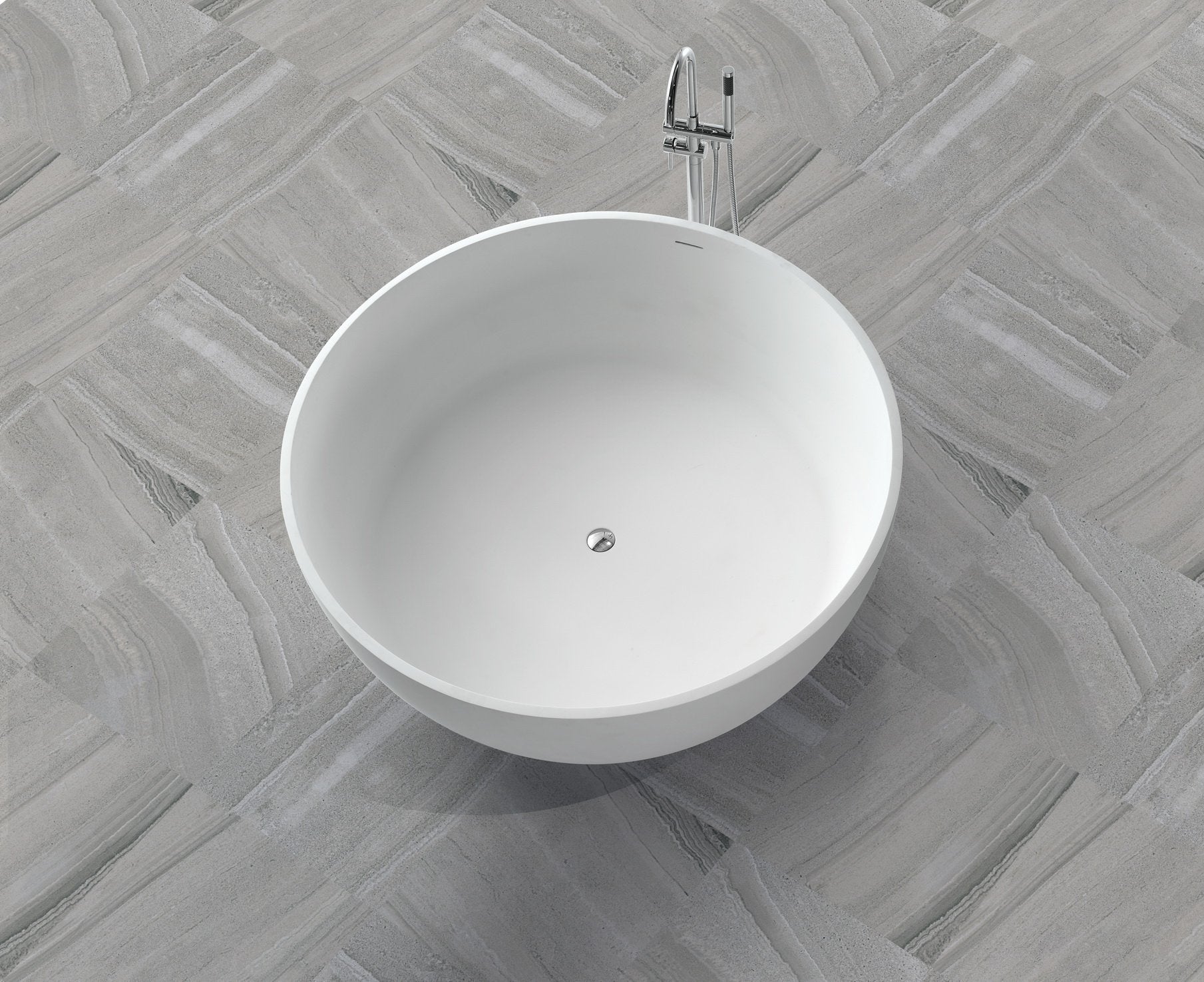Hugi Round Resort Style Bath - 1465mm - B002