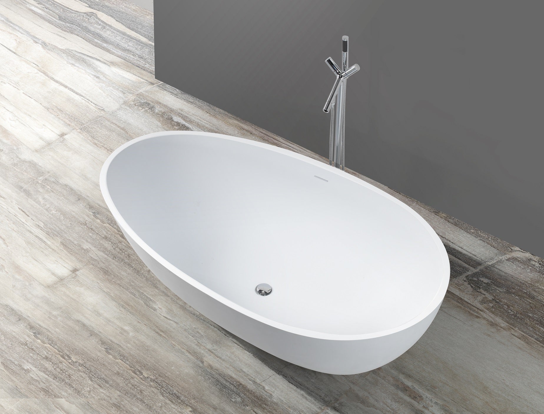 Hugi Modern Egg-shaped Bath - 1610mm - B033-A