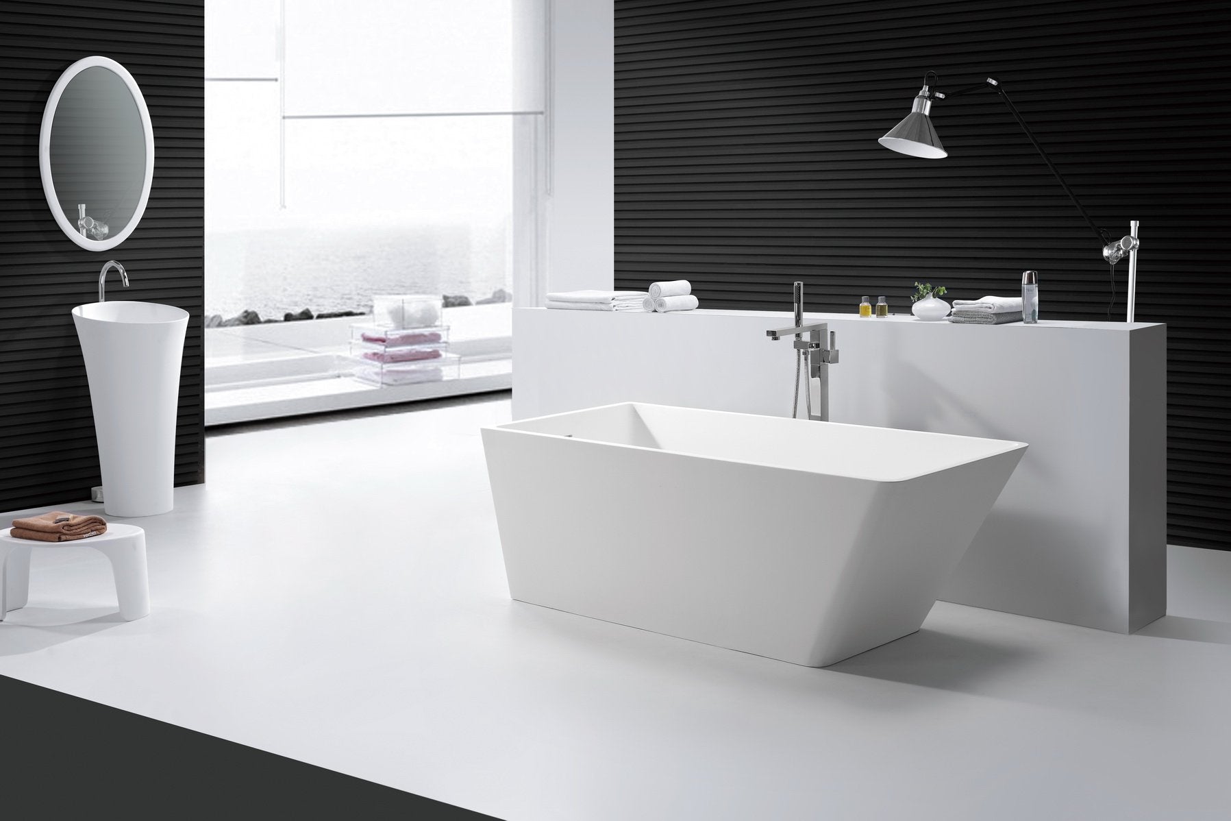 Hugi Freestanding Bath - Perfect For Small Spaces - 1670mm - B058