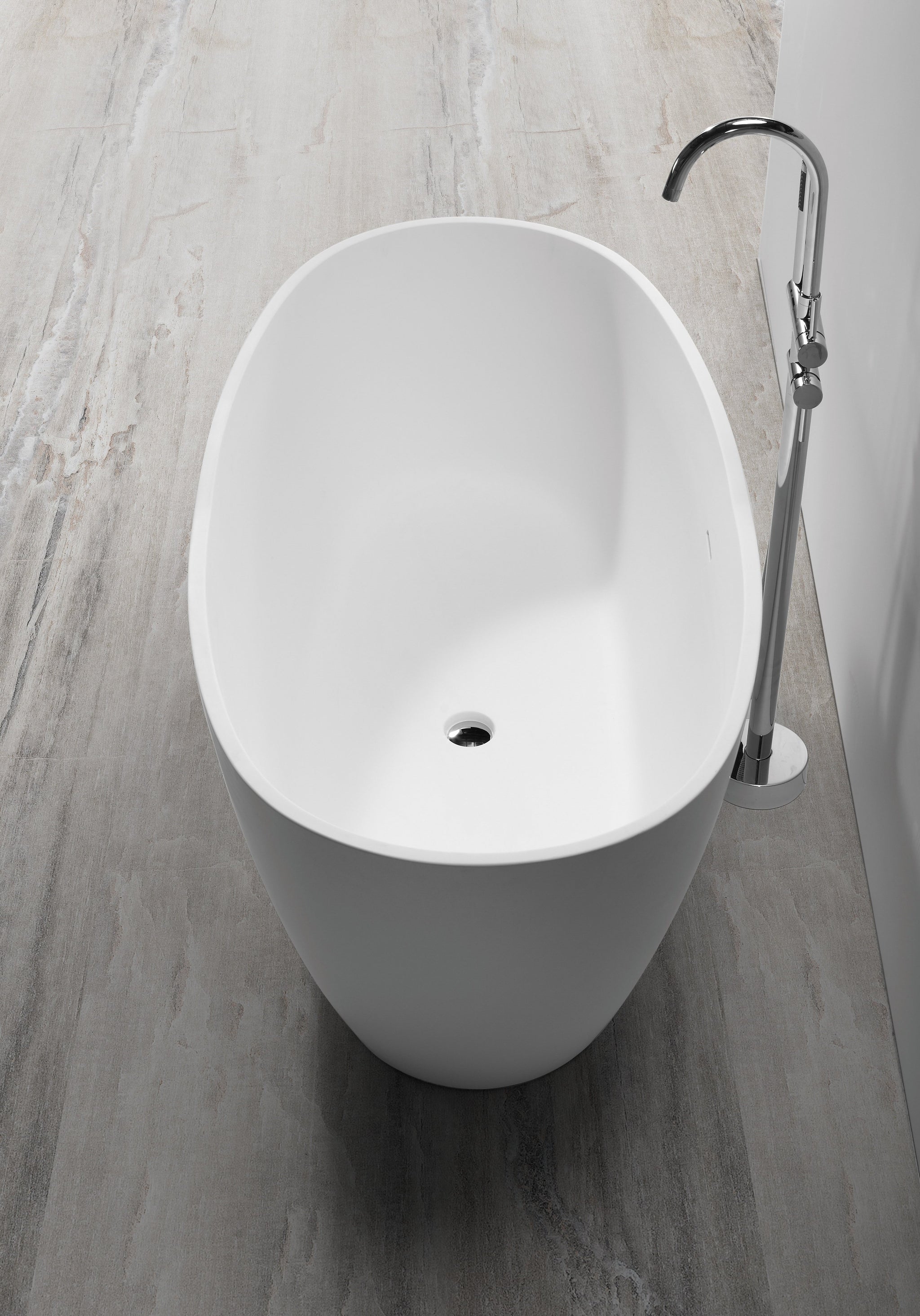 Hugi Stone Bath with Raised End - 1650mm - B063