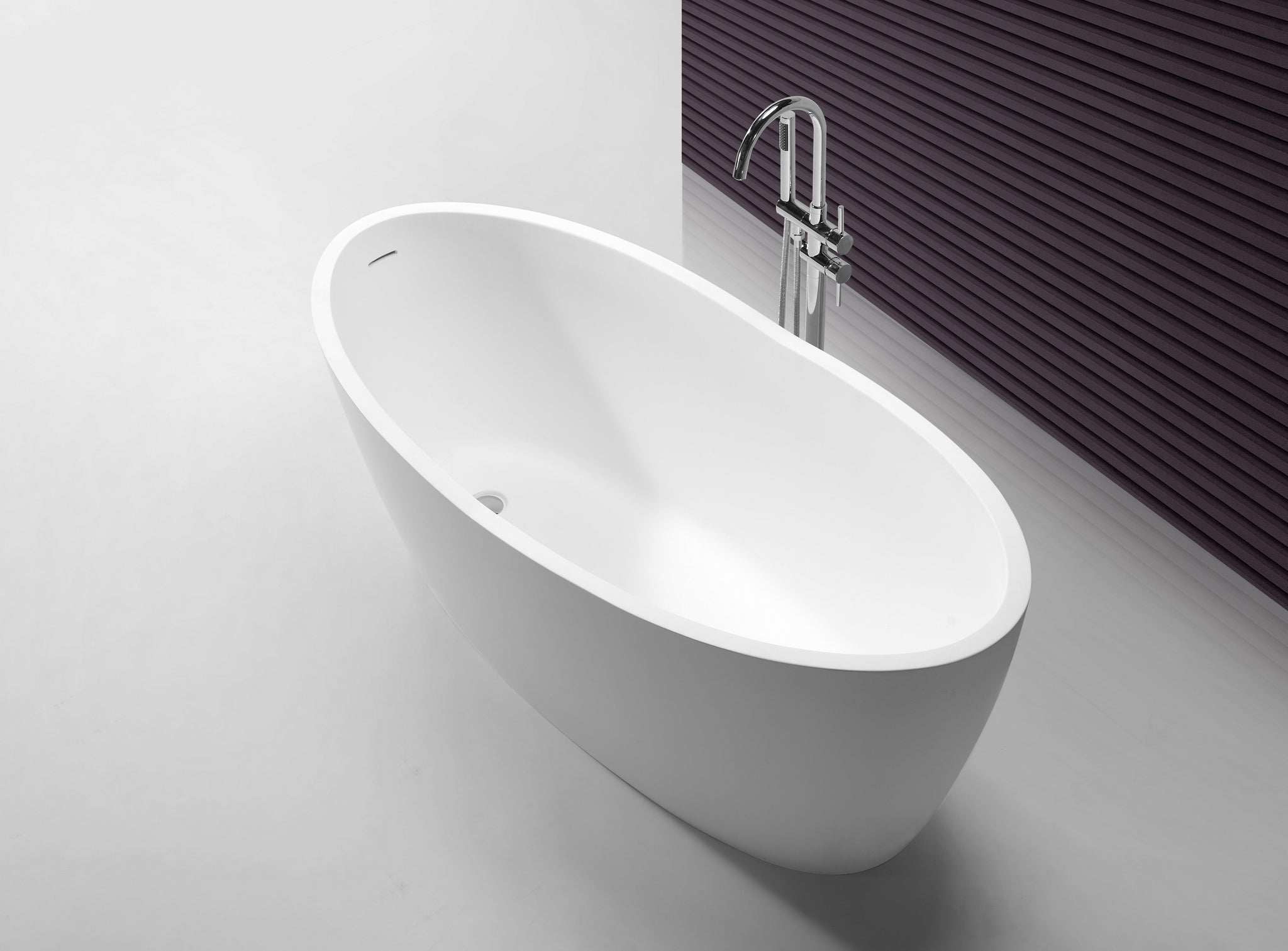 Hugi Stone Bath with Raised End - 1650mm - B063