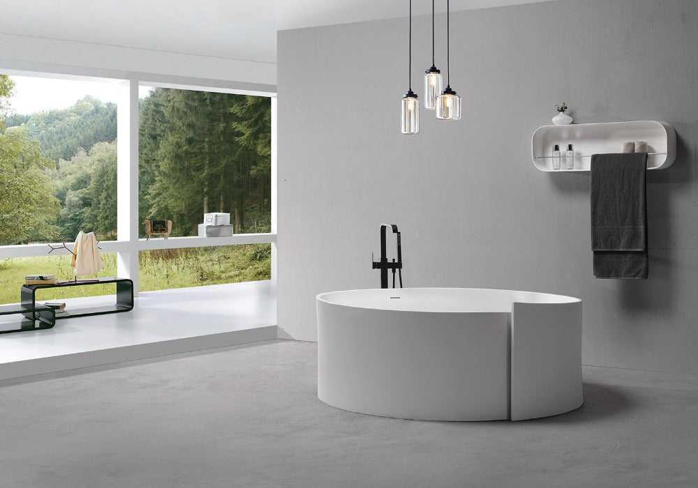 Hugi Round Stone Bath - Ideal Outdoor or Commercial Use - 1510mm - B087