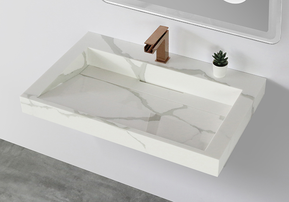 Marble ramp basin 900mm wall hung - BUVS900