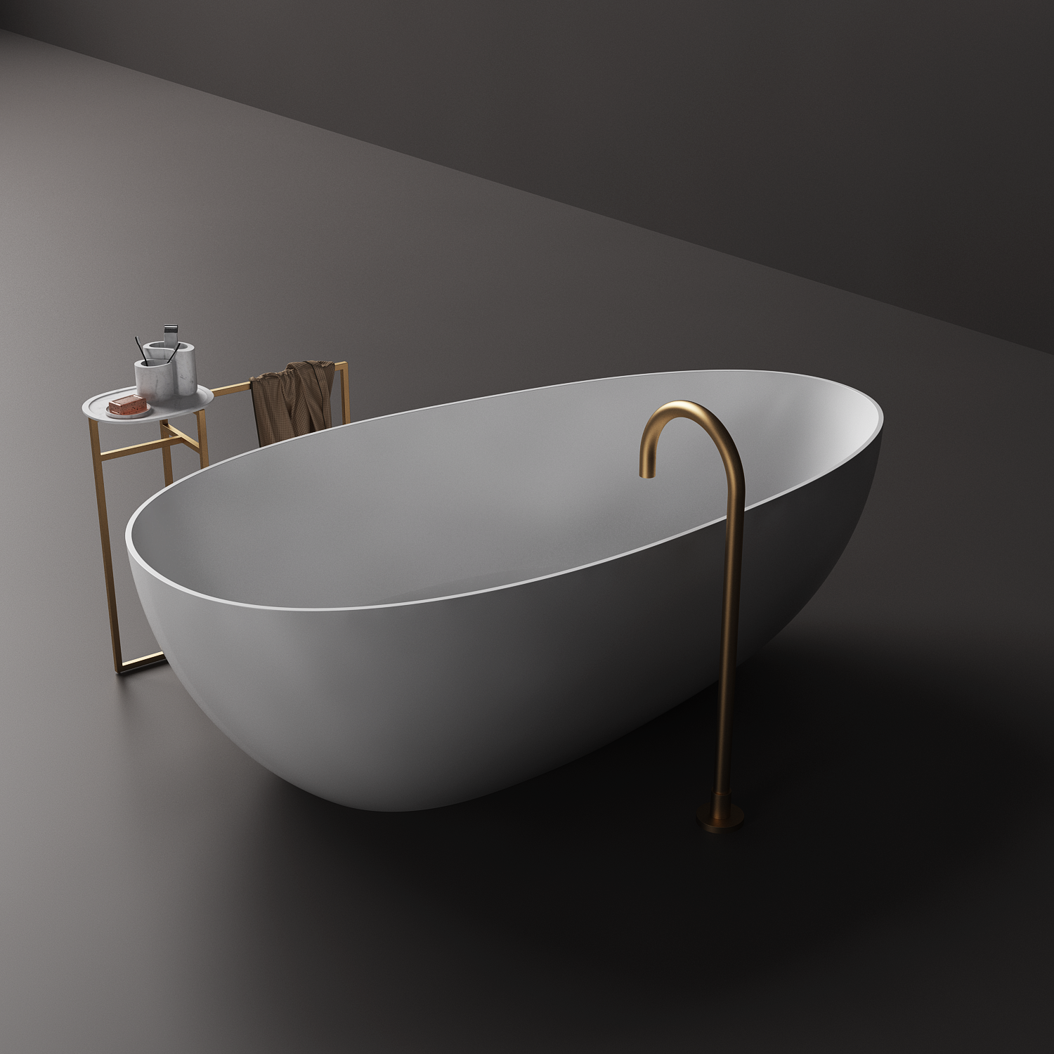 Slimline Jolanda Egg-Shape Bath - 1700mm - ST03 1700 T