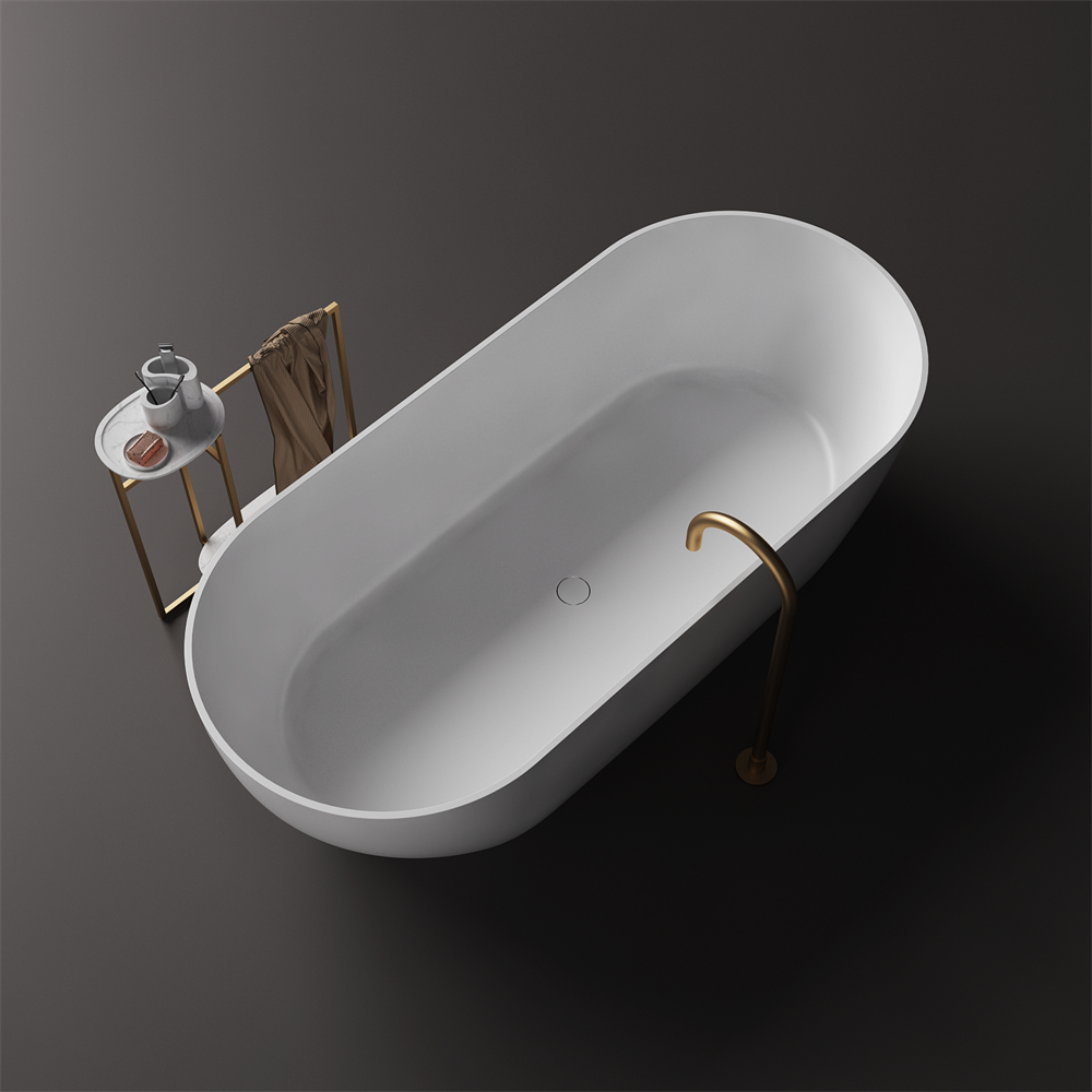 Justina Slimline Medium Stone Bath - 1700mm - ST12 T 1700