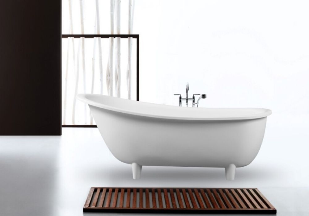 Olivier Matte White Coloured Freestanding Bath - 1620mm - ST17