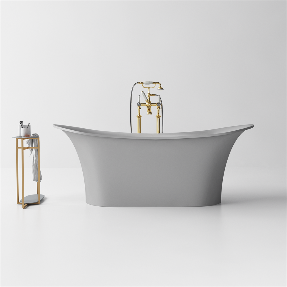 Elle Tulip Shape Slimline Stone Bath - 1700mm - ST21 T 1700