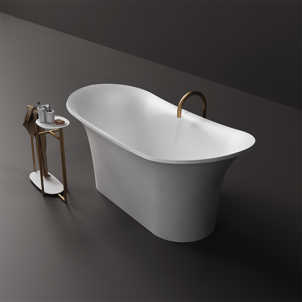 Elle Tulip Shape Slimline Stone Bath - 1700mm - ST21 T 1700